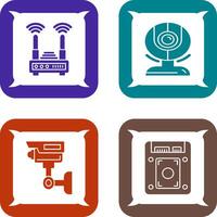 Router and Web Cam Icon vector
