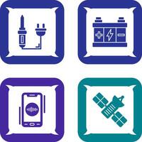 Soldering and Battery Icon vector