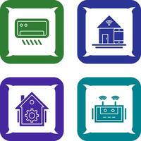 Air Conditioner and Home Automation Icon vector