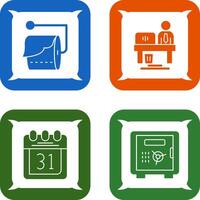 Tissue Roll and Worker Icon vector