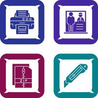 Printer and Cash Deposit Icon vector