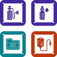 Oxygen and Dropper Icon vector