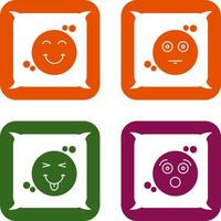 Smile and Neutral Icon vector