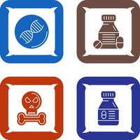 Dna and Tablets Icon vector