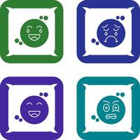 Loughing and Unhappy Icon vector