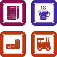 Tea and Diary Icon vector