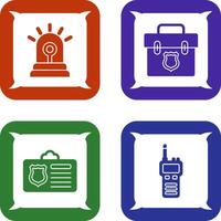 Siren and Suitcase Icon vector