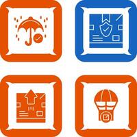 keep dry and delivery box Icon vector