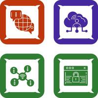 chat and network Icon vector