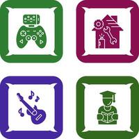 Game Controller and home repair Icon vector