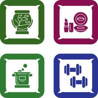 Fishbowl and Makeup Icon vector