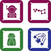 big dipper and astronaut Icon vector