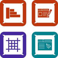 Object Alignment and Web Page Icon vector