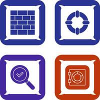 Wall and Life Saver Icon vector