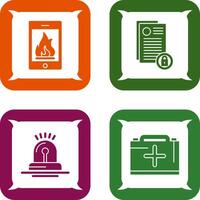 Fire and Privacy Icon vector