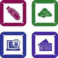 Usb and Cloud Icon vector