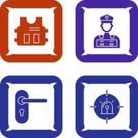 Police Vest and Police Man Icon vector