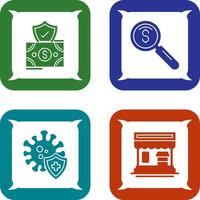 Investment and magnifier Icon vector