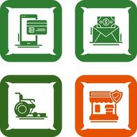 Cashless Payment and Mail Coin Icon vector