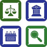 Balance and Courthouse Icon vector