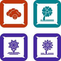 Cloudy and Clover Icon vector