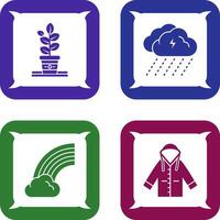 Planting and Rainy Day Icon vector