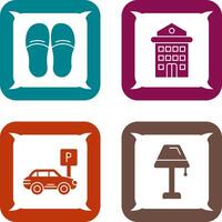 Slippers and Hotel Icon vector