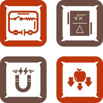 Electrical Circuit and Formula Icon vector