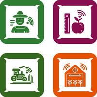 Farmer and Measure and Measure Icon vector