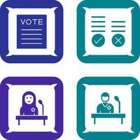 votación resultado y votar icono vector