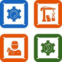 Upgrade and Robotic Arm Icon vector