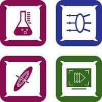 Refraction and beaker Icon vector