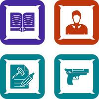 Book and Judge Icon vector