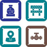 Flask and Barrier Icon vector