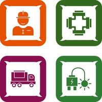 Worker and Plumbing Icon vector