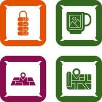 Sleeping Bag and Mug Icon vector