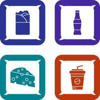 Kebab and Soda Icon vector