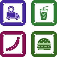 Delivery Truck and Cold Drink Icon vector