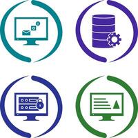 digital marketing and database management Icon vector