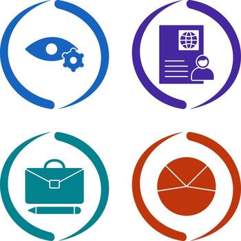 view setting and global profile Icon vector