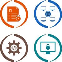 confidentiality and company network Icon vector