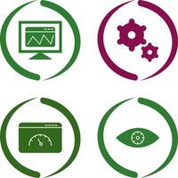 web analysis and preferences Icon vector