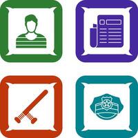 Prisioner and Newespaper Icon vector