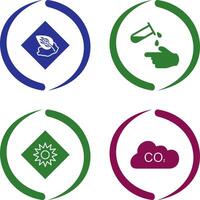 Environment hazard and Corrosive hazard Icon vector