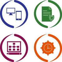 devices and private document Icon vector