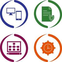 devices and private document Icon vector