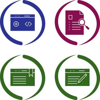 limpiar código y caso estudiar icono vector