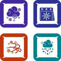 Snowy and Calender Icon vector