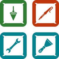 Plumb Bob and Soldering Icon vector