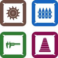 Saw Blade and Fence Icon vector